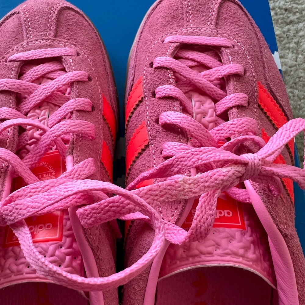 Adidas Women’s Gazelle Indoor Beam Pink Solar Red - Picture 8 of 9